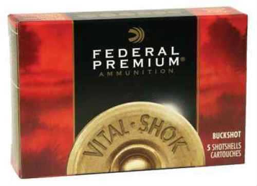 10 Gauge 5 Rounds Ammunition Federal Cartridge 3 1/2" 18 Pellets Lead #00 Buck
